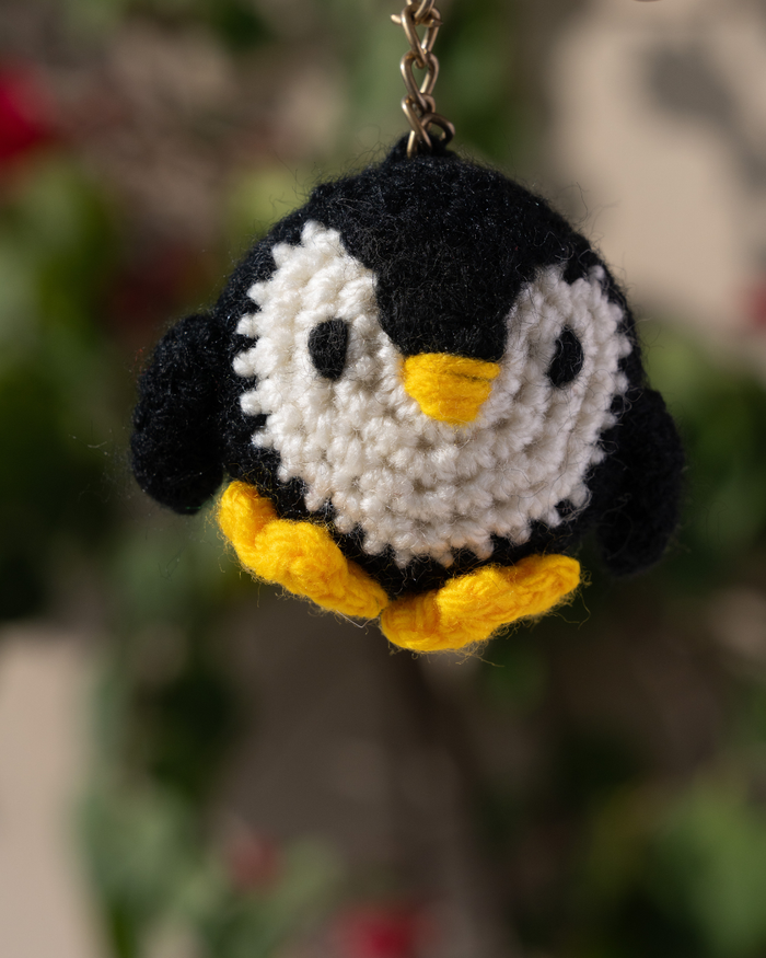 Crochet Penguin Keychain