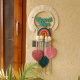 Handmade Macrame Kids Name Plate - Customizable Cloud Shape Wall Decor