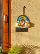 Handmade Macrame Rainbow Nameplate - Crochet Bee / Panda Theme