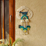 Handmade Macrame Kids Name Plate - Customizable Cloud Shape Wall Decor