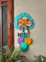 Handmade Macrame Kids Name Plate - Customizable Cloud Shape Wall Decor