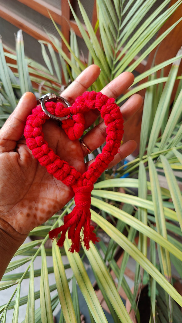 Macrame Heart Keychain Style 1
