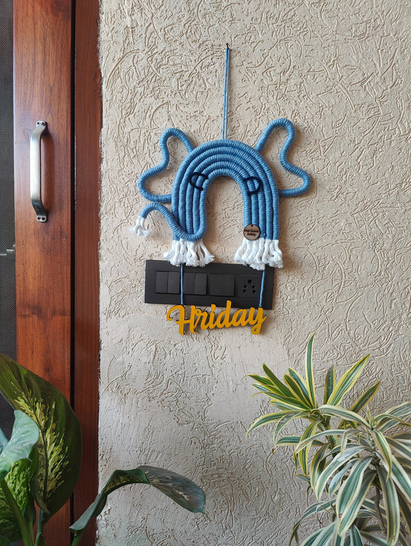 DIY Kit - Macrame Elephant Rainbow Nameplate