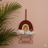 Macrame Nameboard - 5 Layer Mini Rainbow