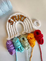 DIY Kit - 5 layers Macrame Rainbow Nameplate